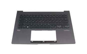 90NB1081-R31GE0 original Asus keyboard incl. topcase DE (german) black/grey with backlight