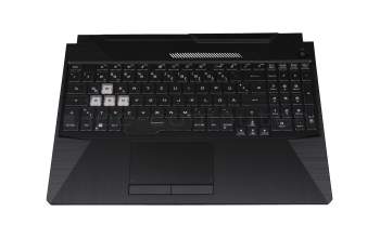 90NR03U1-R32GE0 original Asus keyboard incl. topcase DE (german) black/transparent/black with backlight