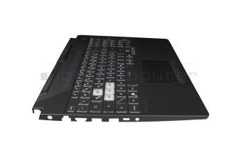 90NR05V6-R31GE1 original Asus keyboard incl. topcase DE (german) black/transparent/black with backlight