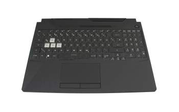 90NR0703-R30GE1 original Asus keyboard incl. topcase DE (german) black/transparent/black with backlight