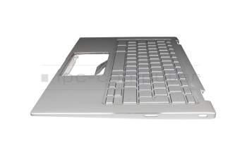 90NX0231-R31GE0 original Asus keyboard incl. topcase DE (german) silver/silver with backlight