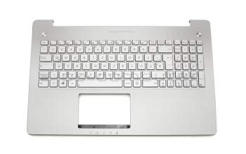 9Z.N8BBU.N0G original Asus keyboard incl. topcase DE (german) silver/silver with backlight