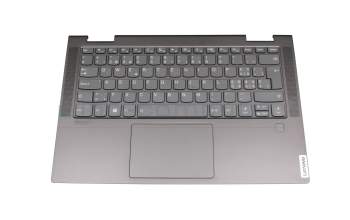 9Z.NDUBN.F00 original Lenovo keyboard incl. topcase CH (swiss) grey/grey with backlight