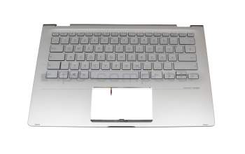 9Z.NFKBQ.206 original Darfon keyboard incl. topcase DE (german) silver/silver with backlight
