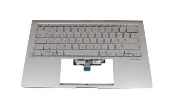 9Z.NFKBU.H0G original Asus keyboard incl. topcase DE (german) silver/silver with backlight