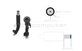 AC-adapter 230 Watt rounded original for HP ProBook 6465b