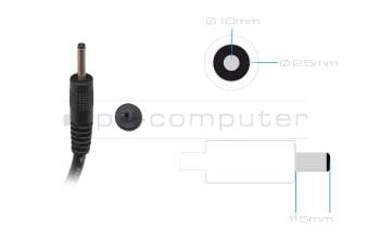AC-adapter 24 Watt EU wallplug small original for Lenovo Tab P10 TB-X705L