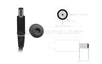 AC-adapter 330.0 Watt rounded original for Dell G15 (5530)