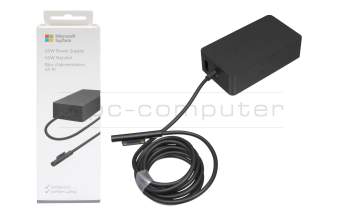 AC-adapter 65.0 Watt rounded (incl. USB connector) original for Microsoft Surface Book 2