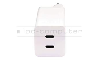 AC65-05 EU original Asus USB-C GaN-AC-adapter 65.0 Watt EU wallplug white small 65W 2-port GaN adapter wall plug