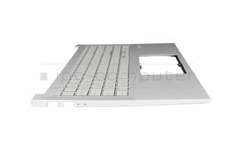 AEXJDG01050 original Quanta keyboard incl. topcase DE (german) silver/silver with backlight