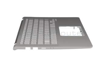 AEXKLG01020 original Quanta keyboard incl. topcase DE (german) silver/silver with backlight