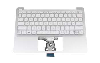 AEY0QG00010 original Quanta keyboard incl. topcase DE (german) white/silver