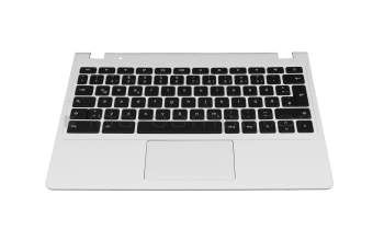 AEZHNG00010 original Acer keyboard incl. topcase DE (german) black/white