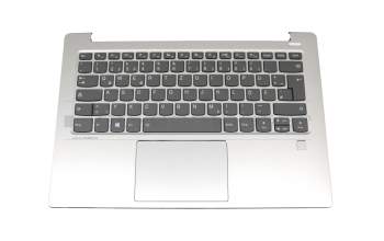 AM171000290 original Lenovo keyboard incl. topcase DE (german) grey/silver with backlight (fingerprint)