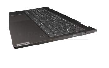 AM1FH000900 original Lenovo keyboard incl. topcase DE (german) grey/grey with backlight