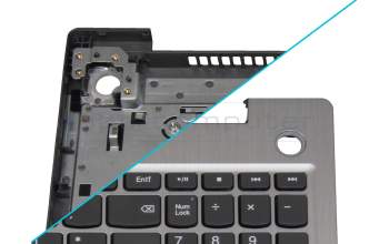 AM1JV000300 original Lenovo keyboard incl. topcase DE (german) grey/silver Fingerprint