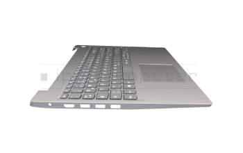 AM1JV000300 original Lenovo keyboard incl. topcase DE (german) grey/silver fingerprint