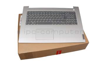 AM1JX000 original Lenovo keyboard incl. topcase DE (german) grey/silver (Fingerprint)