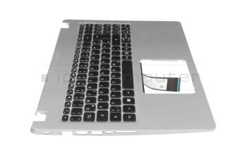 AM2CE000A00-SSH3 original Acer keyboard incl. topcase DE (german) black/silver with backlight