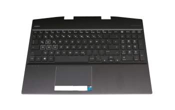 AM2JZ000430 original HP keyboard incl. topcase DE (german) black/black with backlight
