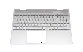 AM2UU000800 original HP keyboard incl. topcase DE (german) silver/silver with backlight (UMA)