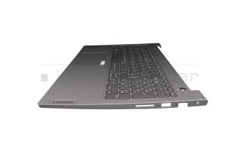 AM2XE00300 original Lenovo keyboard incl. topcase DE (german) silver/grey with backlight