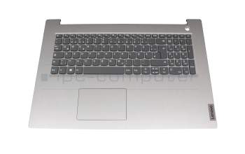 AP1JX000400AYL original Lenovo keyboard incl. topcase DE (german) grey/silver (Fingerprint)