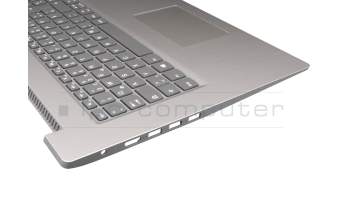AP1JX000400AYL original Lenovo keyboard incl. topcase DE (german) grey/silver (Fingerprint)