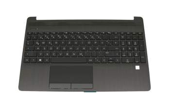 AP2HB000400 original HP keyboard incl. topcase DE (german) black/black (Fingerprint)