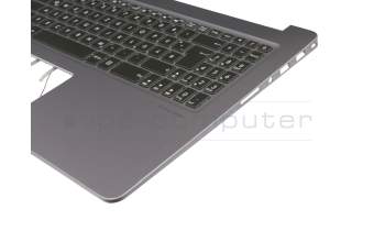 ASM17B16D0J5284 original Chicony keyboard incl. topcase DE (german) black/grey with backlight