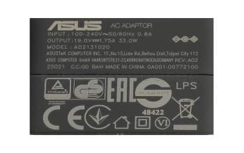 Asus R103BA original AC-adapter 33.0 Watt EU Wallplug small