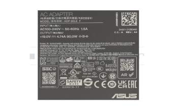 Asus R516UX original AC-adapter 90.0 Watt