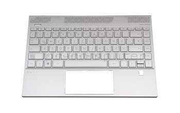 BHXYE00M2FBNX original HP keyboard incl. topcase DE (german) silver/black