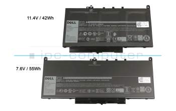 Battery 42Wh original 11,4V suitable for Dell Latitude 14 (E7470)