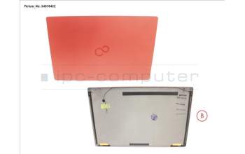 Fujitsu CP803604-XX LCD BACK COVER RED W/ TOUCH