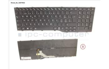 Fujitsu CP806597-XX KEYBOARD BLACK W/ BL SWISS