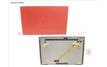 Fujitsu CP807031-XX LCD BACK COVER RED W/ RGB