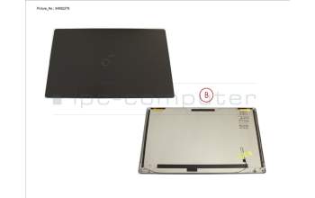 Fujitsu CP826975-XX LCD BACK COVER BLACK W/ WLAN