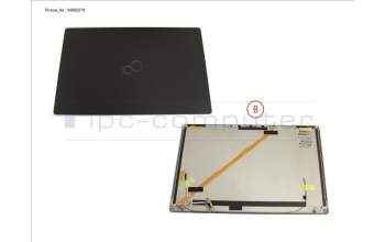 Fujitsu CP826979-XX LCD BACK COVER BLACK W/HELLO W/WLAN ANT.