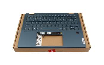 DC330020B10 original Lenovo keyboard incl. topcase DE (german) blue/blue with backlight