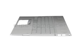 DZC54G7ETATP00 original HP keyboard incl. topcase DE (german) silver/silver with backlight (GTX graphics card)