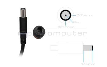 Dell G3 15 (3579) original AC-adapter 180.0 Watt rounded