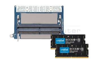 Dell Precision 16 (7680) memory 64GB DDR5-RAM CAMM (Dell) (PC5-5600) CAMM Adapter Kit Crucial 5600Mhz 64GB