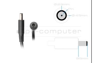 Dell XPS 13 (9343) original AC-adapter 65.0 Watt