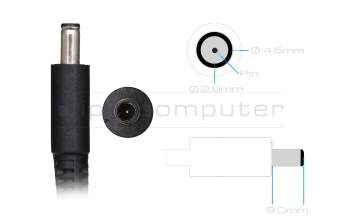 Dell XPS 13 (9343) original AC-adapter 90.0 Watt