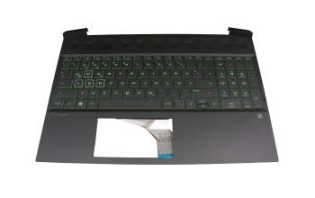EAG3H00303P original HP keyboard incl. topcase DE (german) black/black with backlight