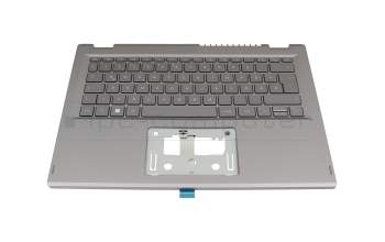 EAZA0002010-1 original Acer keyboard incl. topcase DE (german) grey/grey with backlight