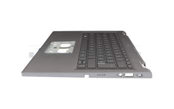 EAZA0002010-1 original Acer keyboard incl. topcase DE (german) grey/grey with backlight