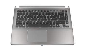 EAZQK007020 original Acer keyboard incl. topcase DE (german) black/grey